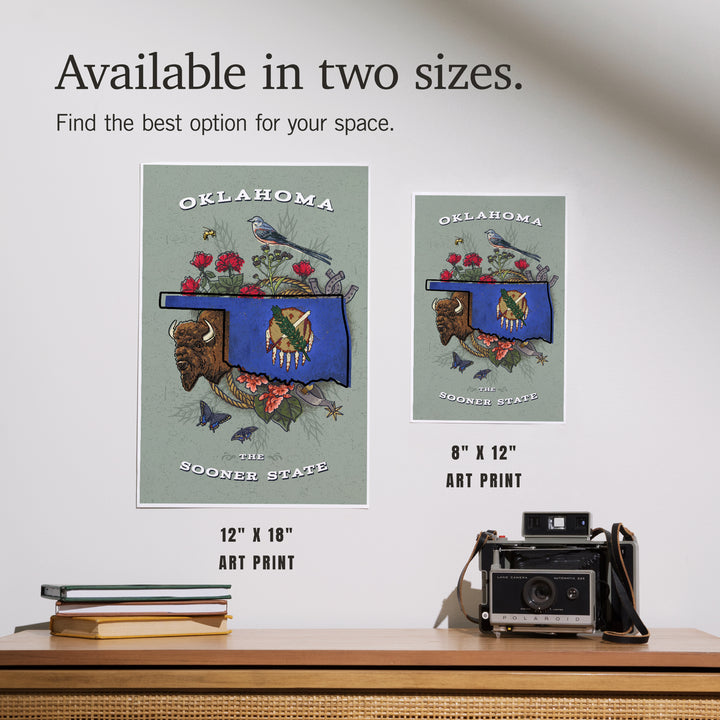 Oklahoma, State Treasure Trove, The Sooner State, Art & Giclee Prints