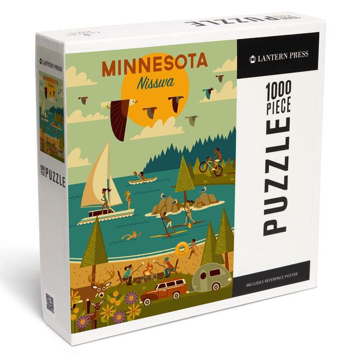 Nisswa, Minnesota, Lake Geometric, 1000 Piece Jigsaw Puzzle