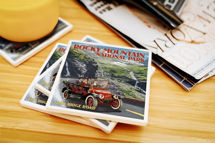 Rocky Mountain National Park, Colorado, Stanley Steamer, Coaster Set