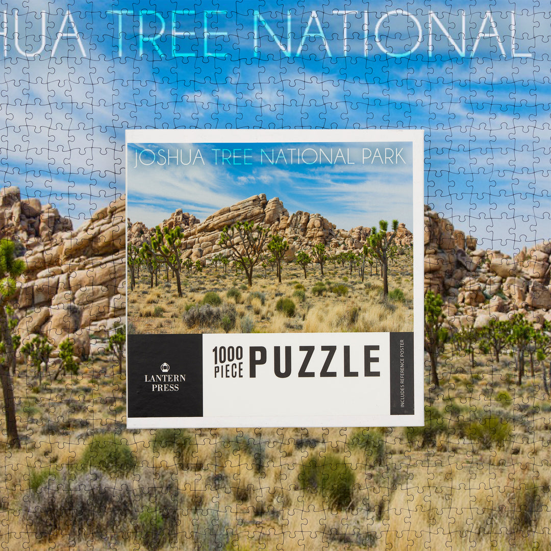 Joshua Tree National Park, California, Blue Sky and Rocks, 1000 Piece Jigsaw Puzzle
