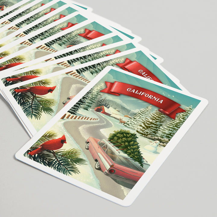 Playing Cards, California, Holiday Tradition, 52 Card Deck with Jokers in Box, Unique Art