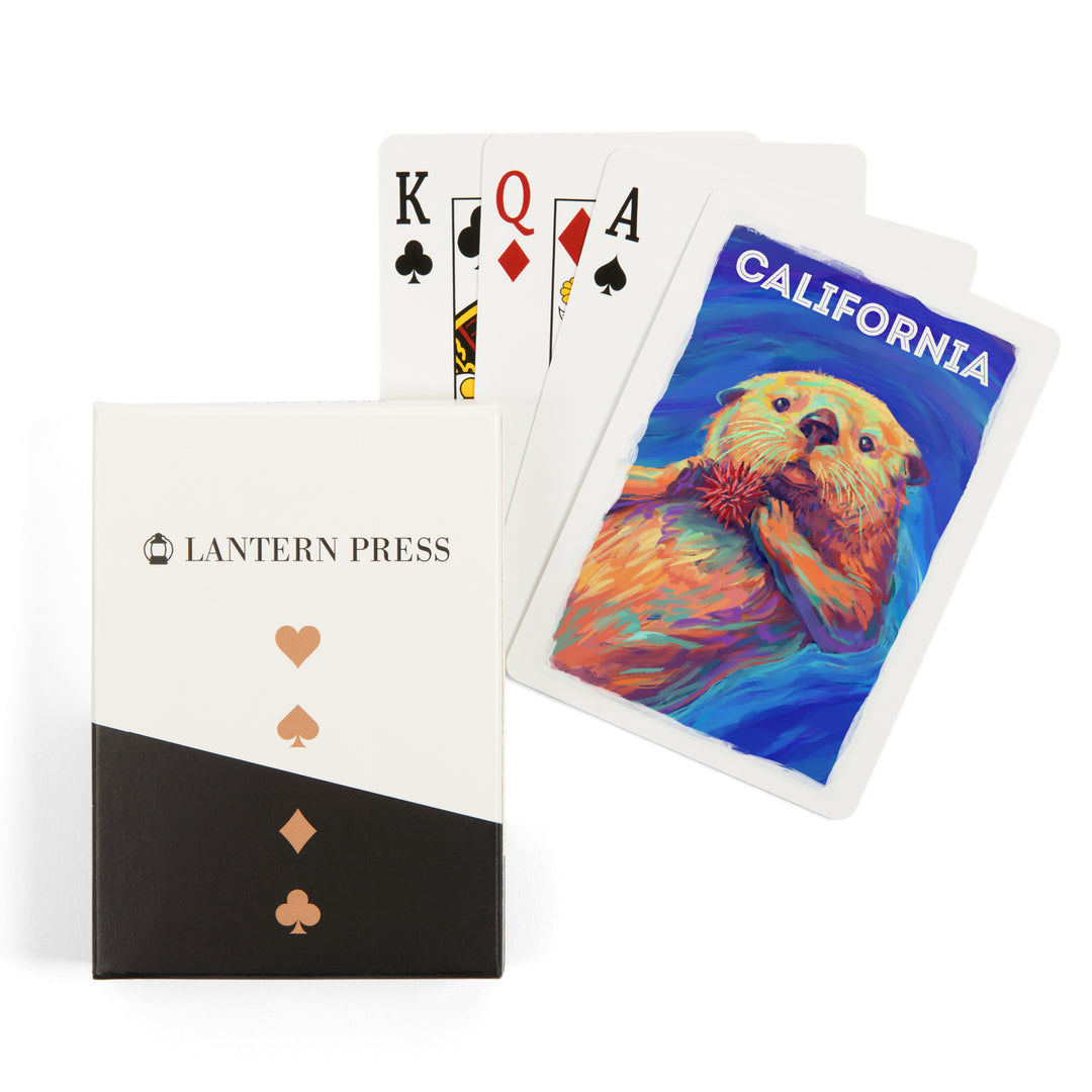 Playing Cards, California, Vivid, Sea Otter, 52 Card Deck with Jokers in Box, Unique Art