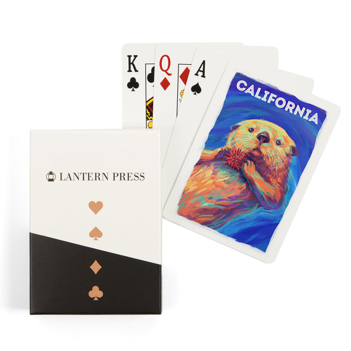 Playing Cards, California, Vivid, Sea Otter, 52 Card Deck with Jokers in Box, Unique Art