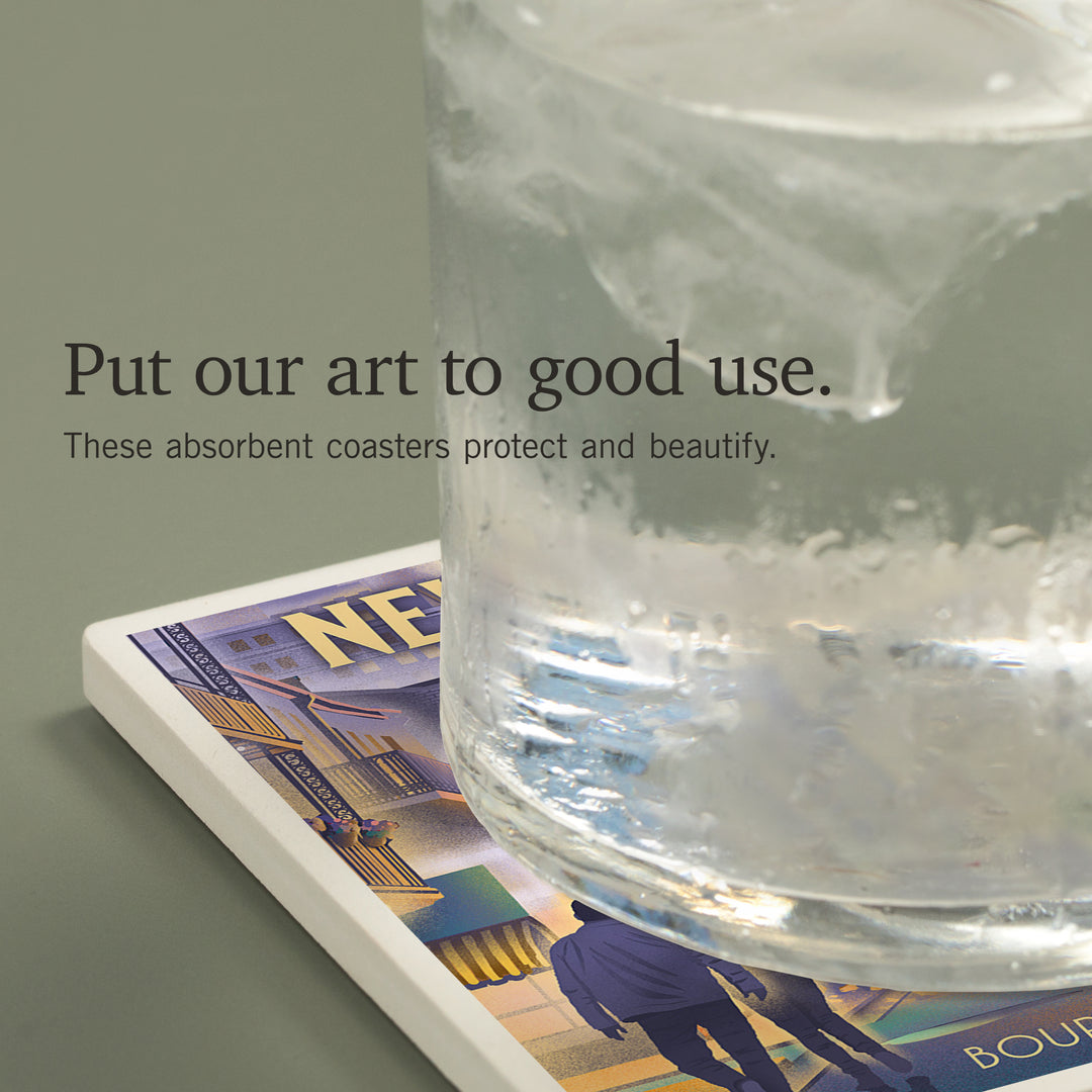 New Orleans, Louisiana, Bourbon Street Litho, Coasters