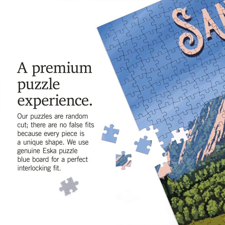 Sandpoint, Idaho, Painterly, Bear and Cubs, Jigsaw Puzzle
