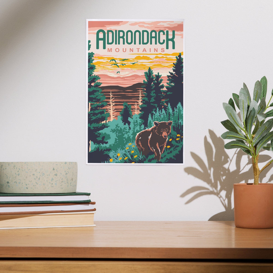 Adirondack Mountains, Explorer Series, Art & Giclee Prints Art Lantern Press 