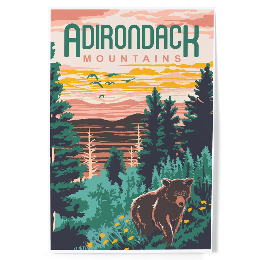 Adirondack Mountains, Explorer Series, Art & Giclee Prints Art Lantern Press 