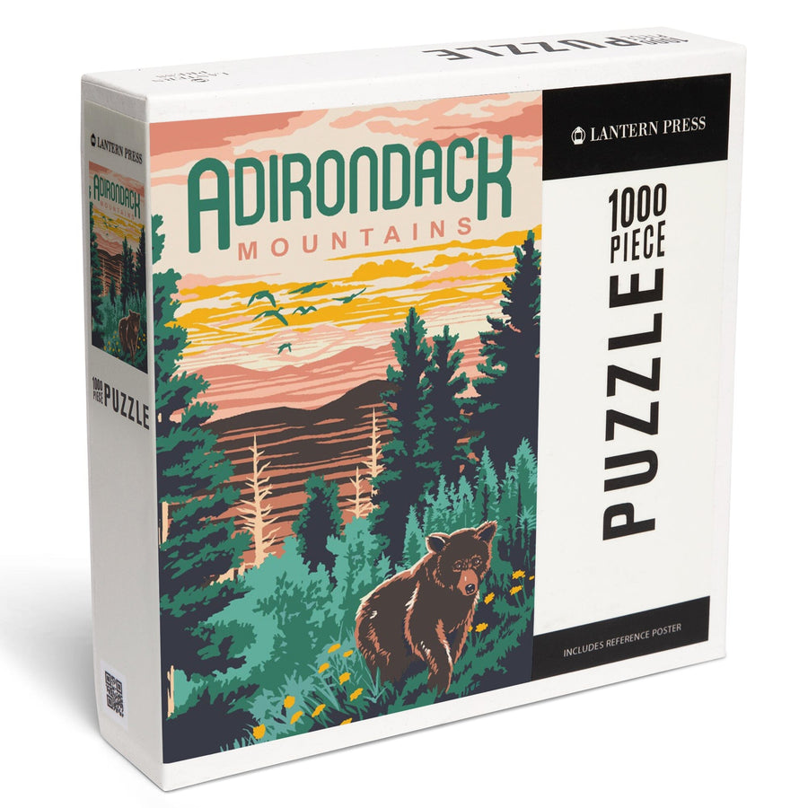 Adirondack Mountains, Explorer Series, Jigsaw Puzzle Puzzle Lantern Press 