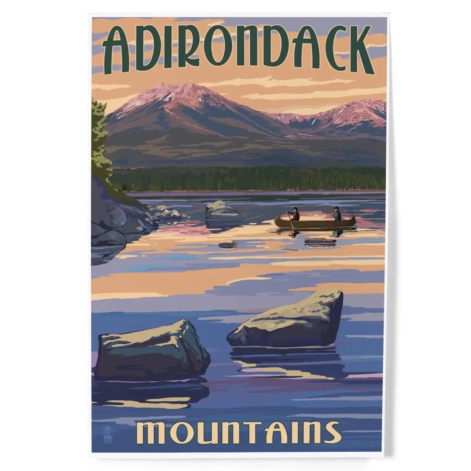 Adirondack Mountains, New York, Lake and Mountain View art prints