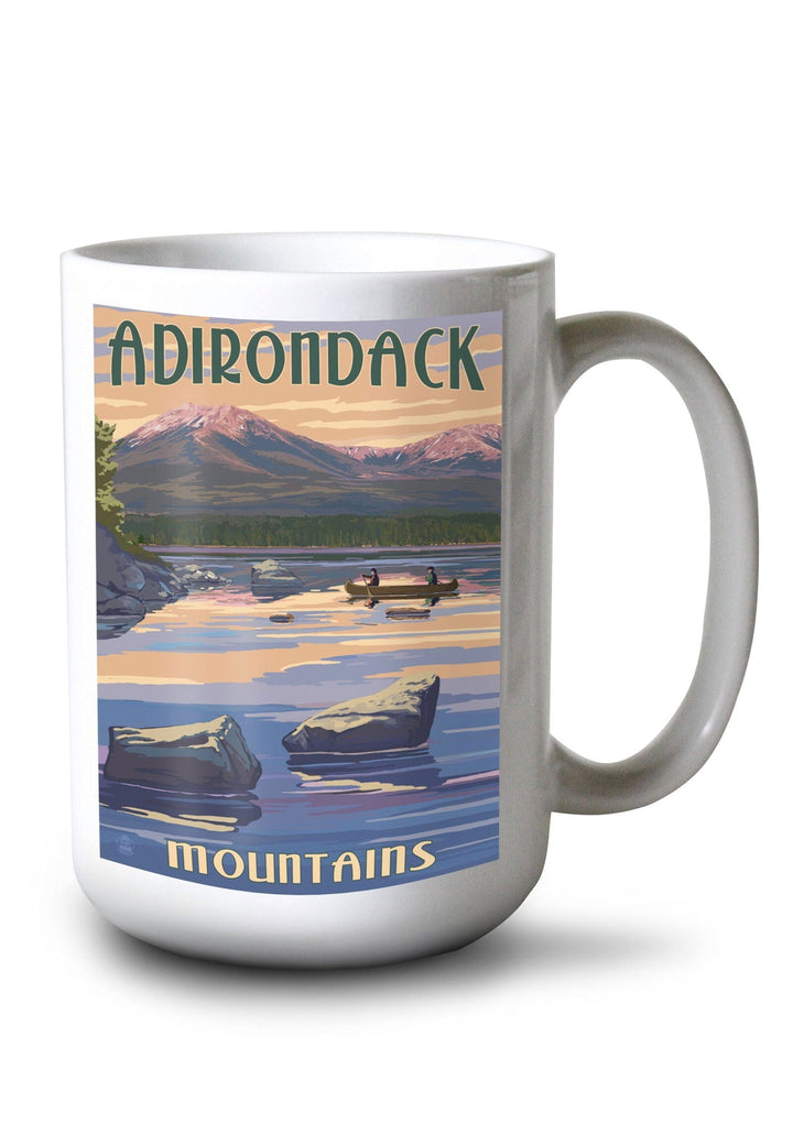 Adirondack Mountains, New York, Lake and Mountain View, Lantern Press Artwork, Ceramic Mug Mugs Lantern Press 