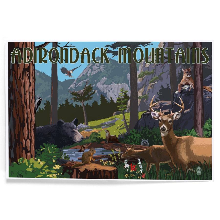 Adirondack Mountains, New York, Wildlife Utopia, Art & Giclee Prints Art Lantern Press 