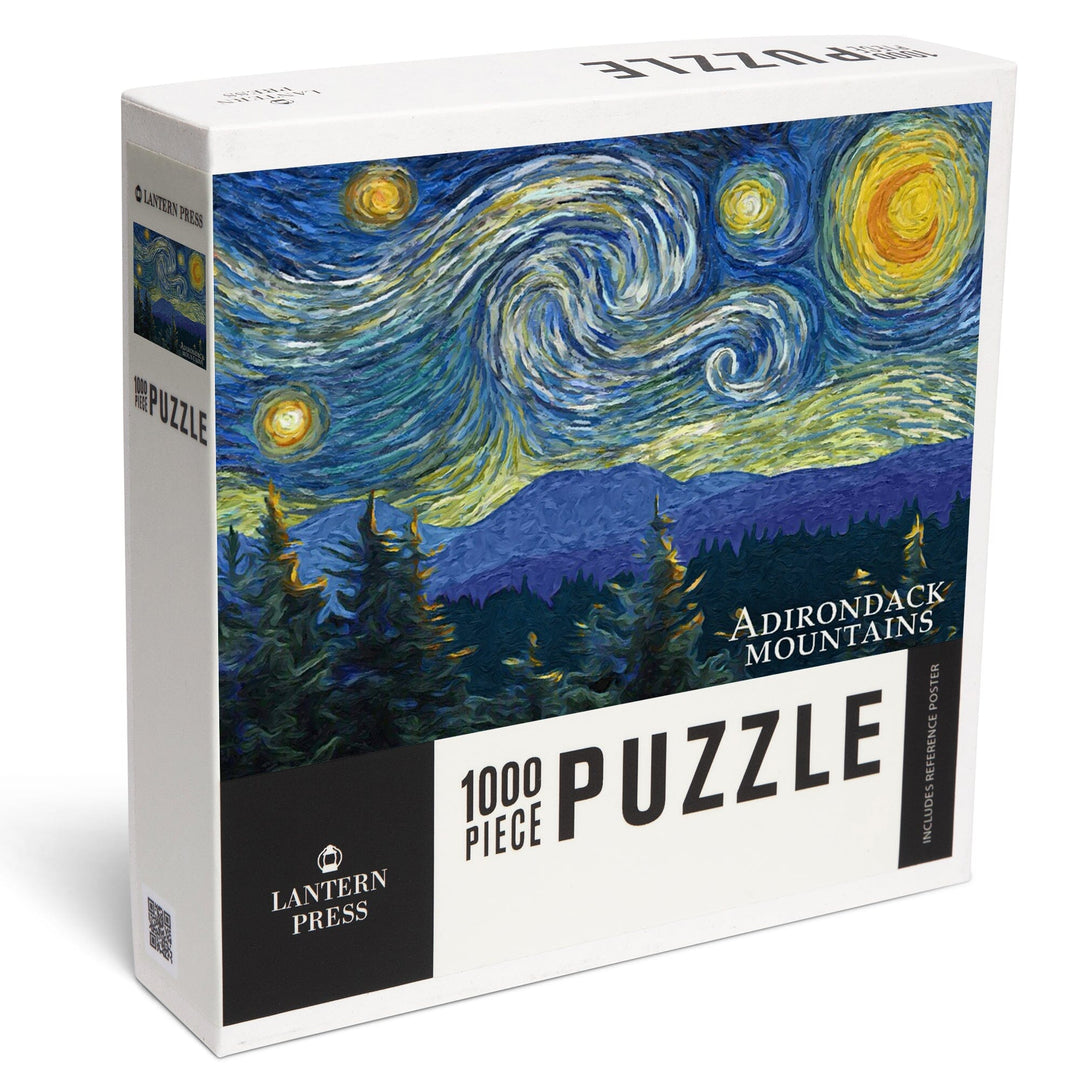 Adirondack Mountains, Starry Night, Jigsaw Puzzle Puzzle Lantern Press 