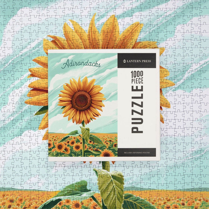 Adirondacks, Dare to Bloom, Sunflower, Jigsaw Puzzle Puzzle Lantern Press 