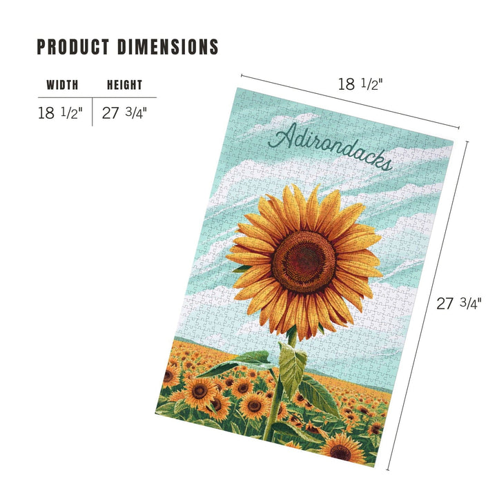 Adirondacks, Dare to Bloom, Sunflower, Jigsaw Puzzle Puzzle Lantern Press 