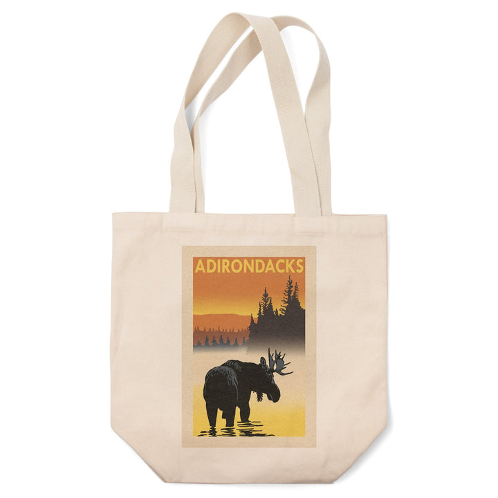 Adirondacks, New York, Moose at Dawn, Tote Bag Totes Lantern Press 