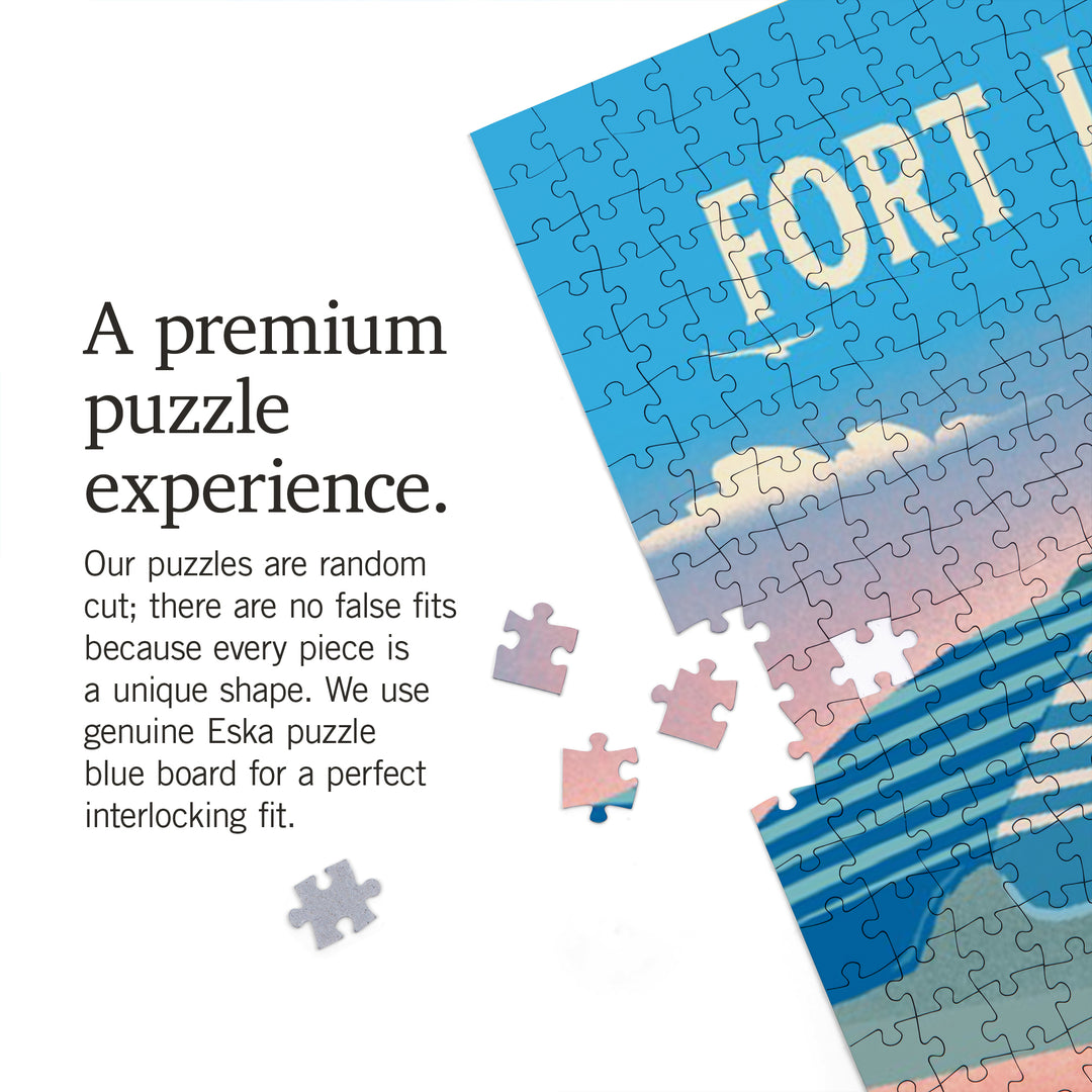 Fort Lauderdale, Florida, Beach Chair and Umbrella, Jigsaw Puzzle