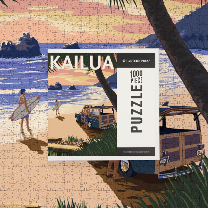 Kailua, Hawaii, Woody on Beach, Jigsaw Puzzle