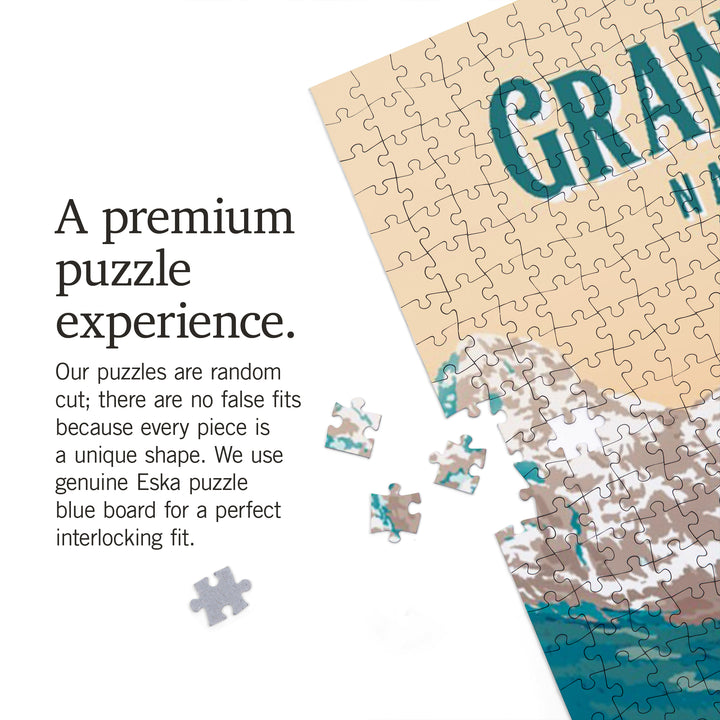 Grand Teton National Park, Wyoming, Painterly National Park Series, Jigsaw Puzzle