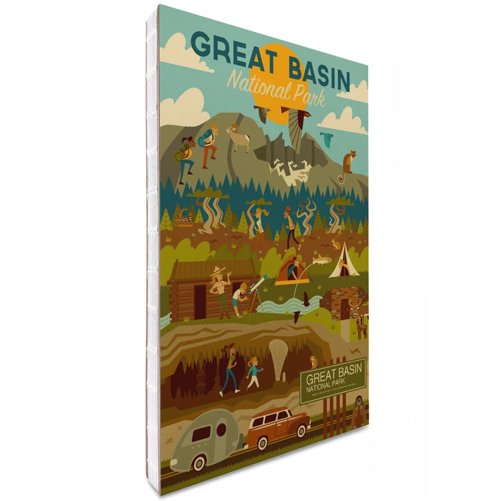 Lined 6x9 Journal, Great Basin National Park, Geometric National Park Series, Lay Flat, 193 Pages, FSC paper