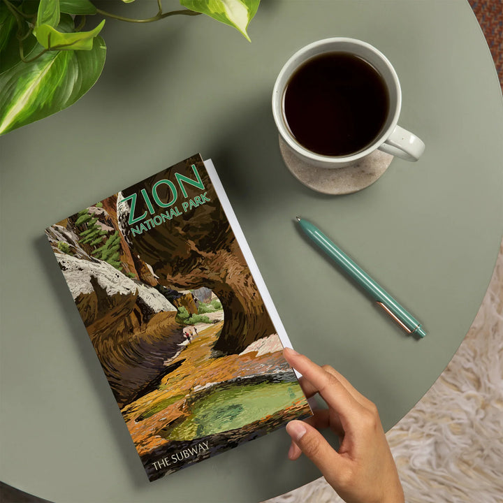 Lined 6x9 Journal, Zion National Park, Utah, The Subway, Lay Flat, 193 Pages, FSC paper