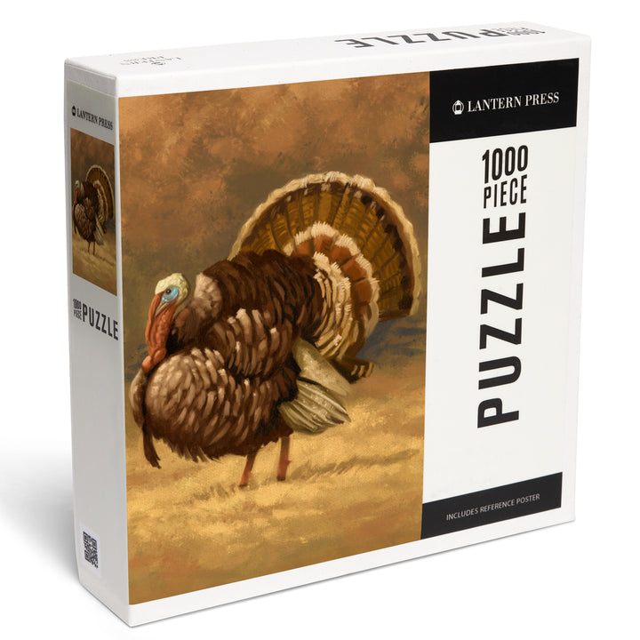 Turkey, Thanksgiving Oil Painting, 1000 Piece Jigsaw Puzzle