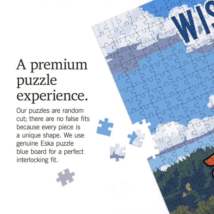Wisconsin, Signpost, Vineyard, Jigsaw Puzzle