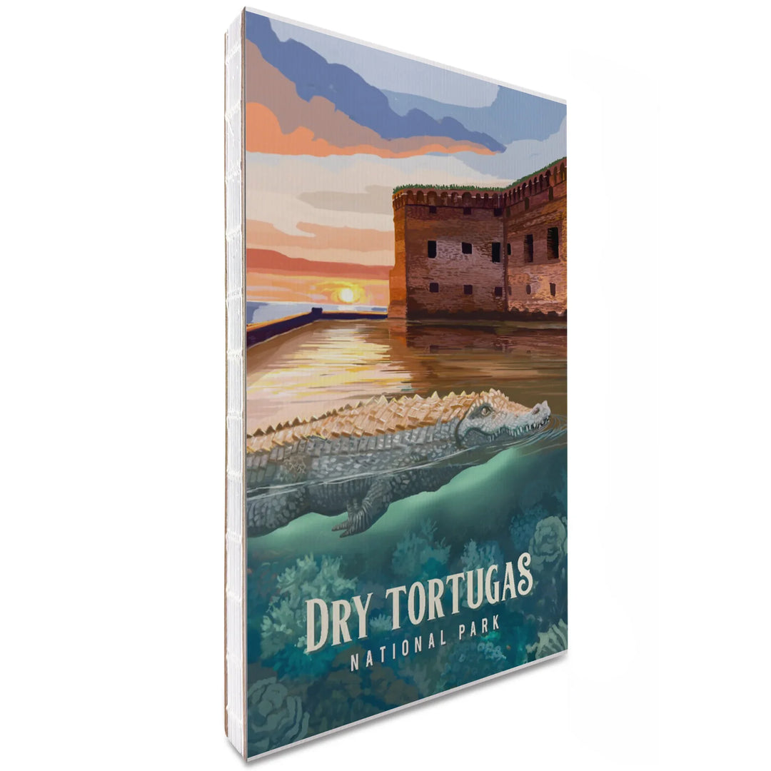 Lined 6x9 Journal, Dry Tortugas National Park, Florida, Painterly National Park Series, Lay Flat, 193 Pages, FSC paper