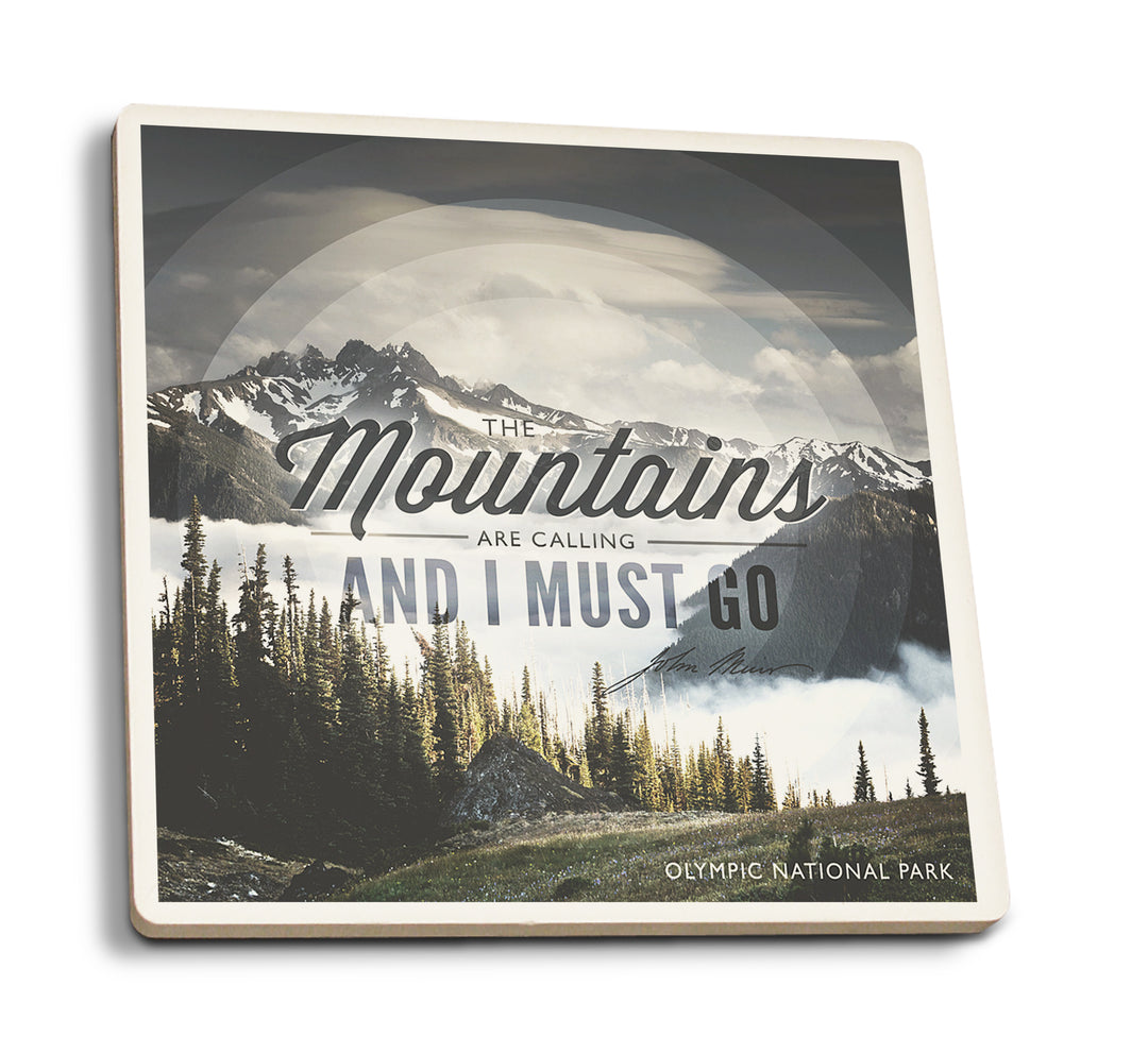 Olympic National Park, John Muir, The Mountains are Calling, Coaster Set