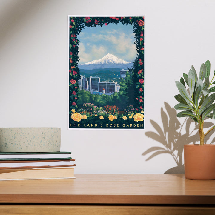 Portland, Oregon, Rose Garden, Artwork, Art & Giclee Prints