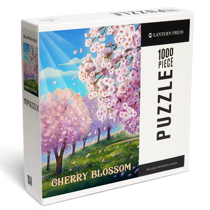 Lithograph, Cherry Blossom, 1000 Piece Jigsaw Puzzle