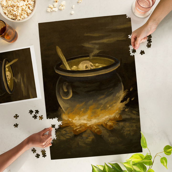 Cauldron, Halloween Oil Painting, 1000 Piece Jigsaw Puzzle