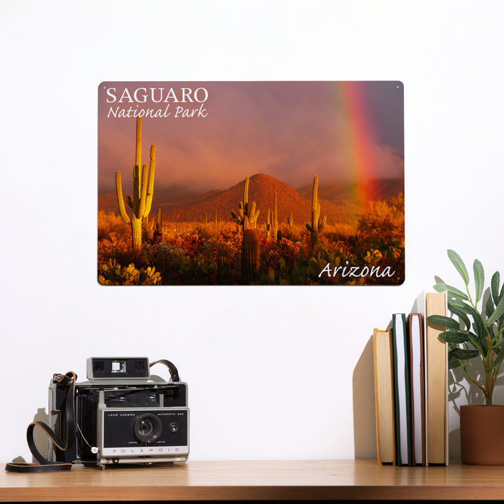 Saguaro National Park, Arizona, Rainbow, Metal Signs