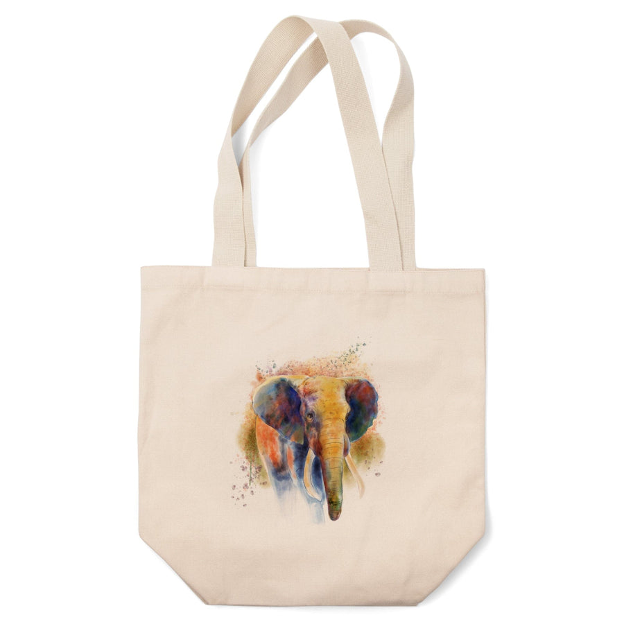 African Elephant, Watercolor, Tote Bag Totes Lantern Press 