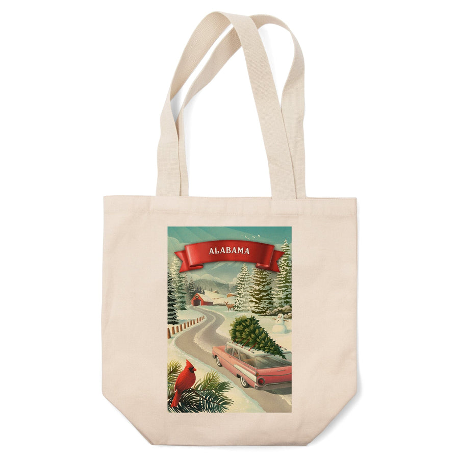 Alabama, Holiday Tradition, Tote Bag Totes Lantern Press 