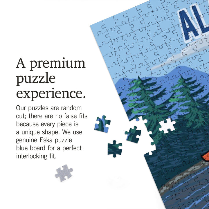 Alabama, Signpost, River, Jigsaw Puzzle Puzzle Lantern Press 