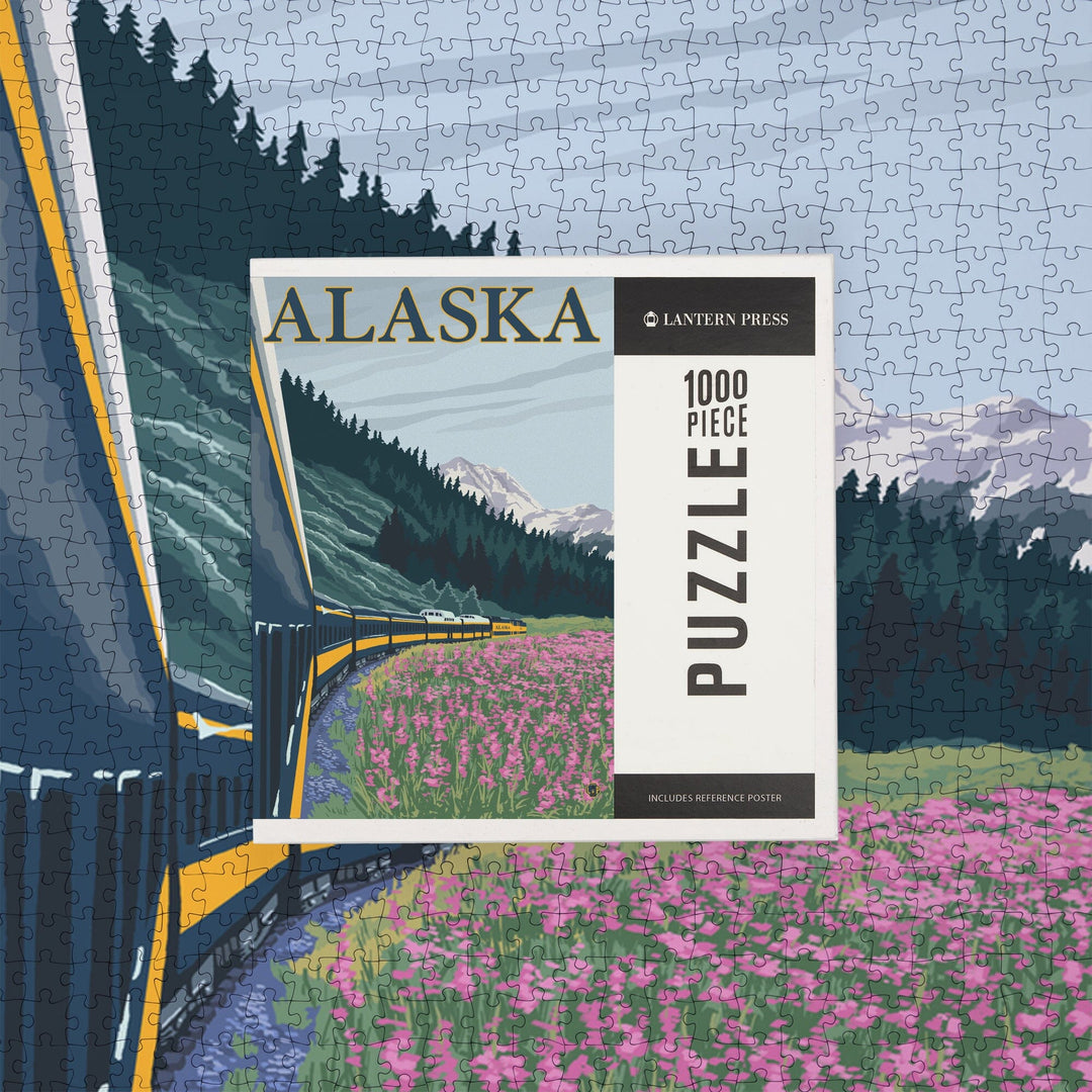 Alaska, Alaska Railroad, Jigsaw Puzzle Puzzle Lantern Press 