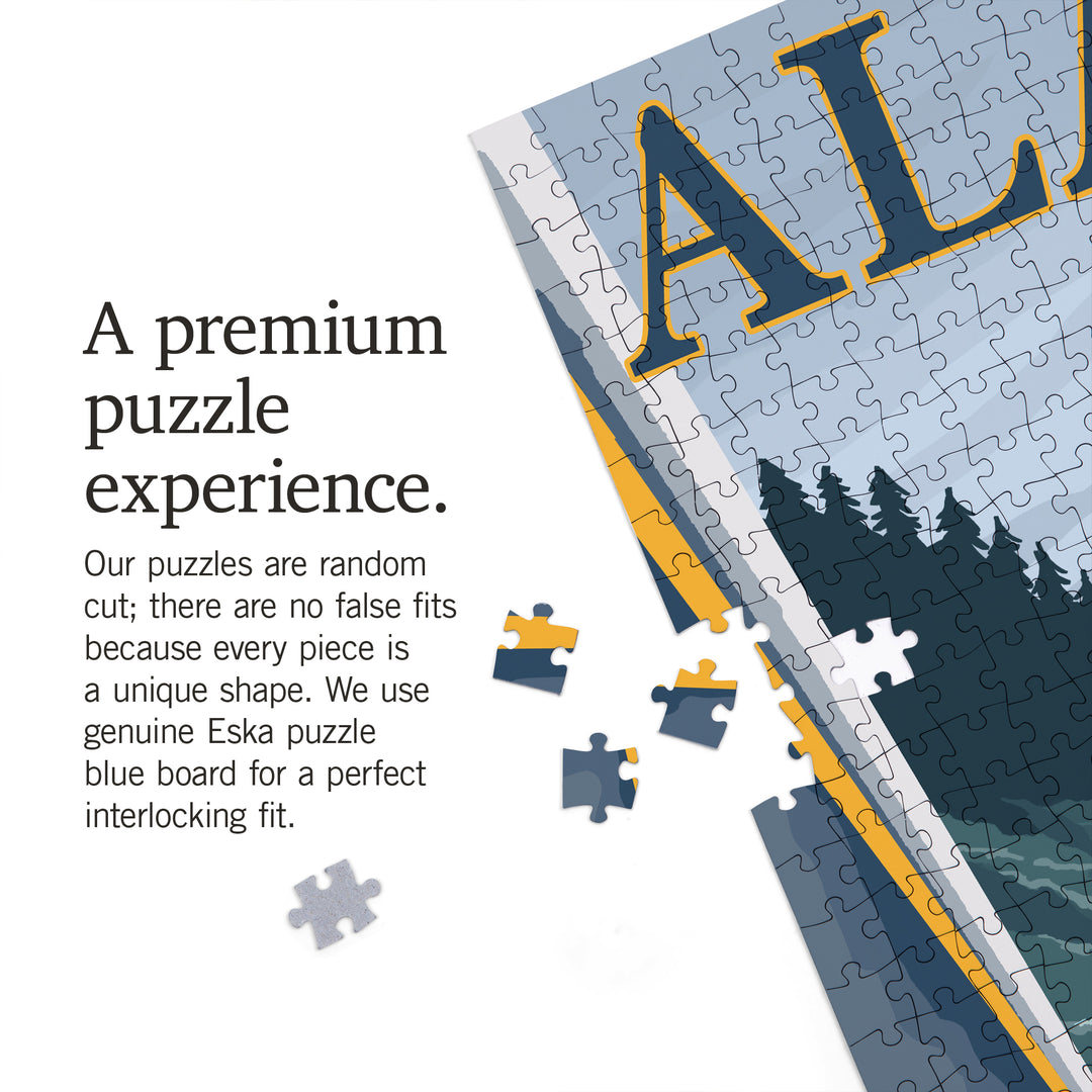 Alaska, Alaska Railroad, Jigsaw Puzzle Puzzle Lantern Press 