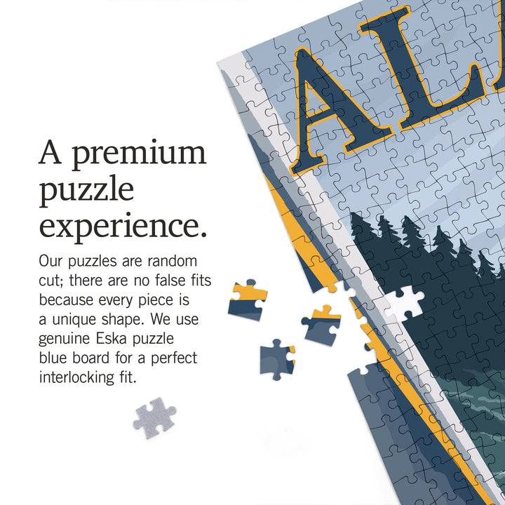 Alaska, Alaska Railroad, Jigsaw Puzzle Puzzle Lantern Press 