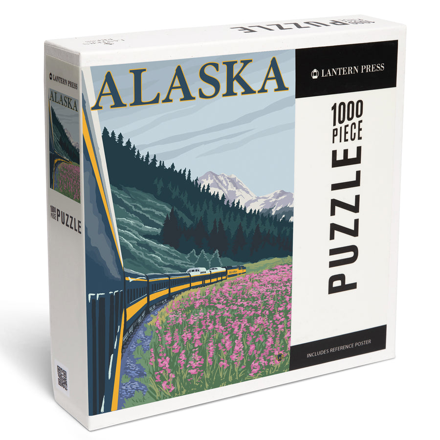 Alaska, Alaska Railroad, Jigsaw Puzzle Puzzle Lantern Press 