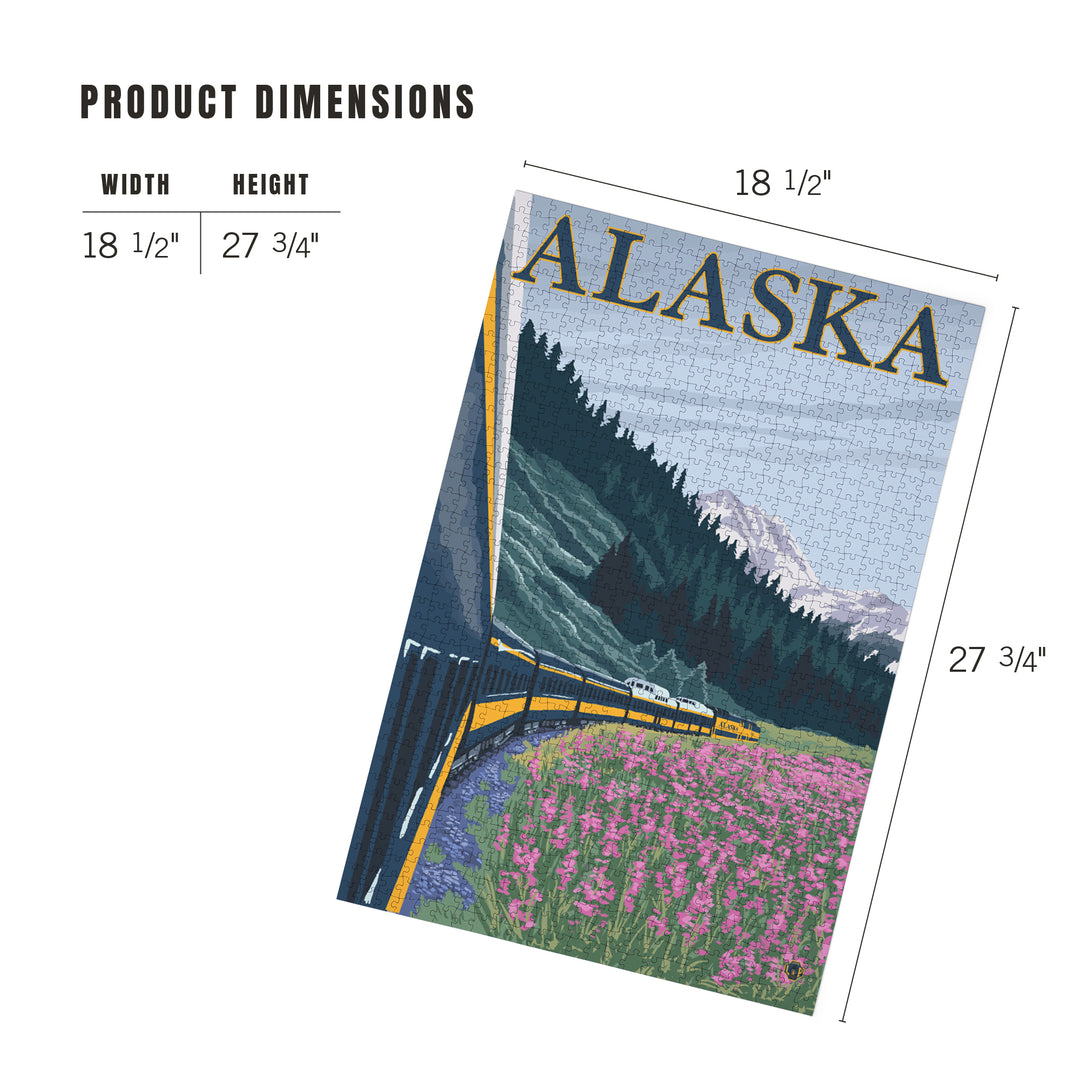 Alaska, Alaska Railroad, Jigsaw Puzzle Puzzle Lantern Press 