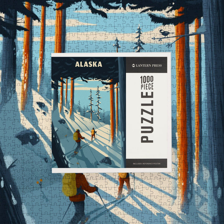 Alaska, Better on Foot, Snowshoeing, Jigsaw Puzzle Puzzle Lantern Press 