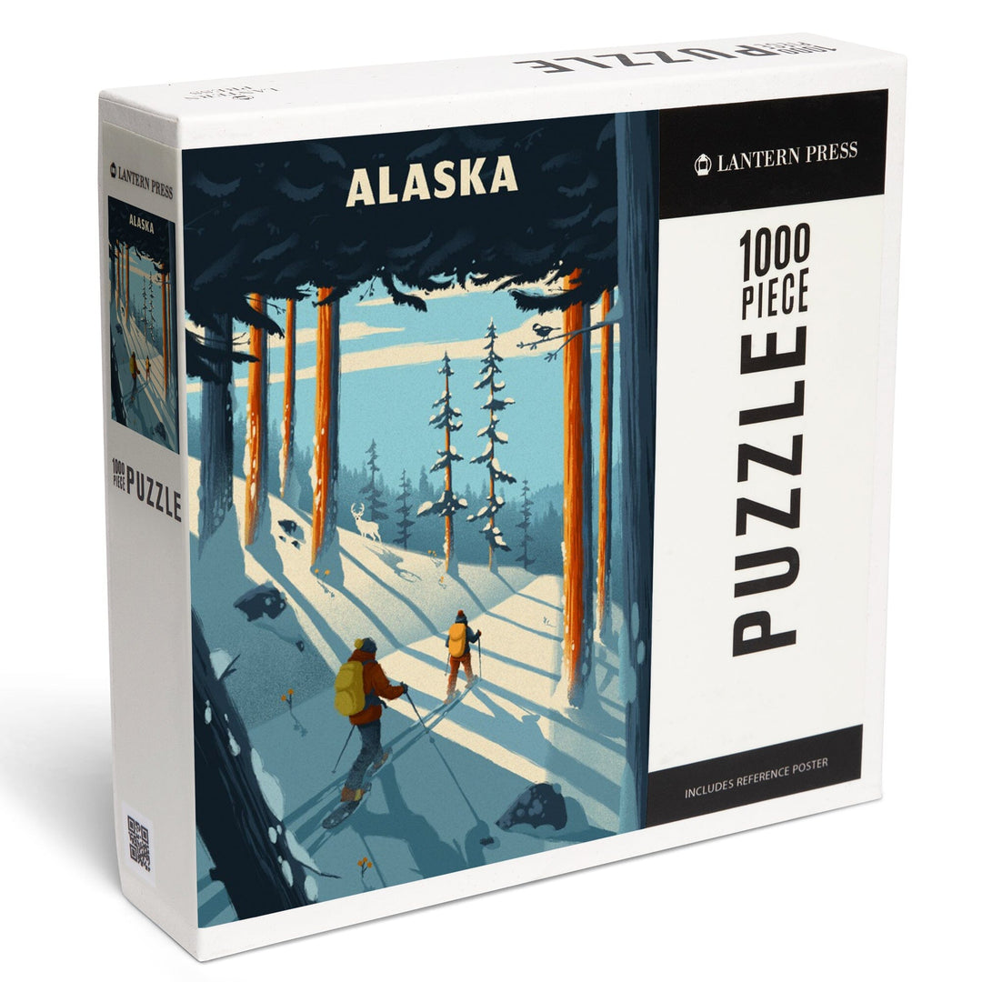 Alaska, Better on Foot, Snowshoeing, Jigsaw Puzzle Puzzle Lantern Press 