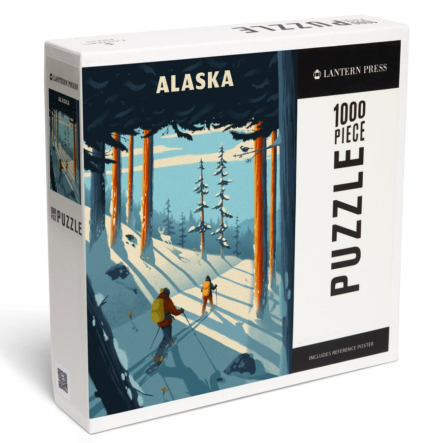 Alaska, Better on Foot, Snowshoeing, Jigsaw Puzzle Puzzle Lantern Press 