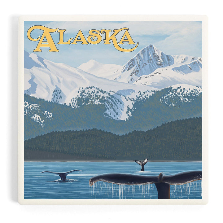 Alaska, Humpback Whale Family, Coasters Coasters Lantern Press 