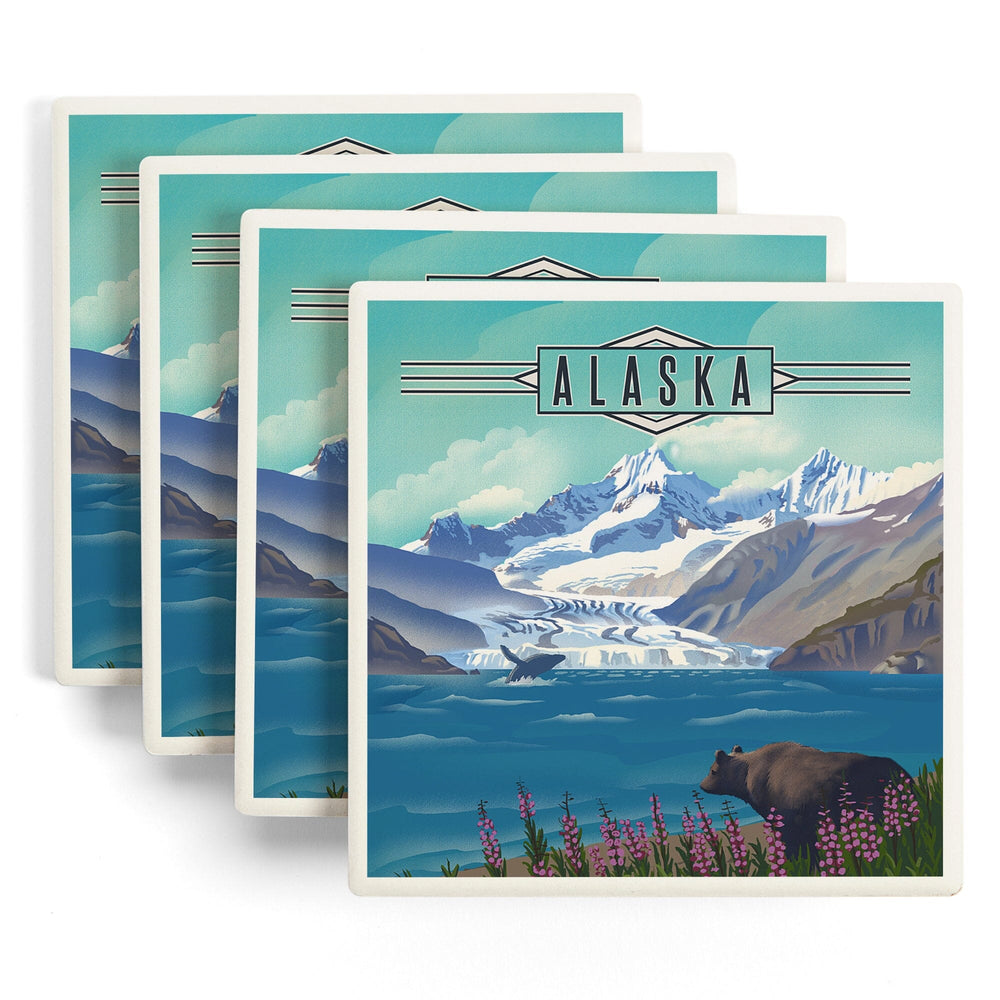 Alaska, Lithograph, Coasters Coasters Lantern Press 
