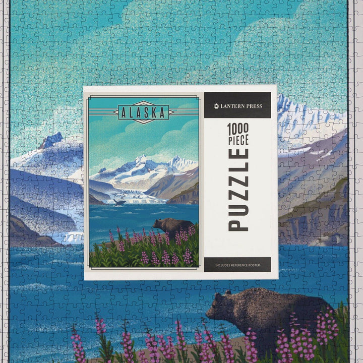 Alaska, Lithograph, Jigsaw Puzzle Puzzle Lantern Press 