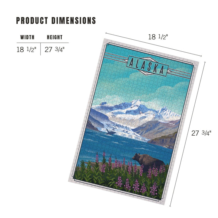 Alaska, Lithograph, Jigsaw Puzzle Puzzle Lantern Press 