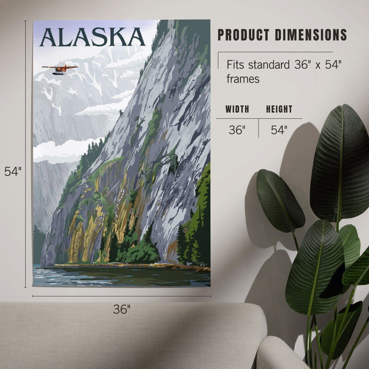 Alaska, Misty Fjords and Float Plane, Art & Giclee Prints Art Lantern Press 