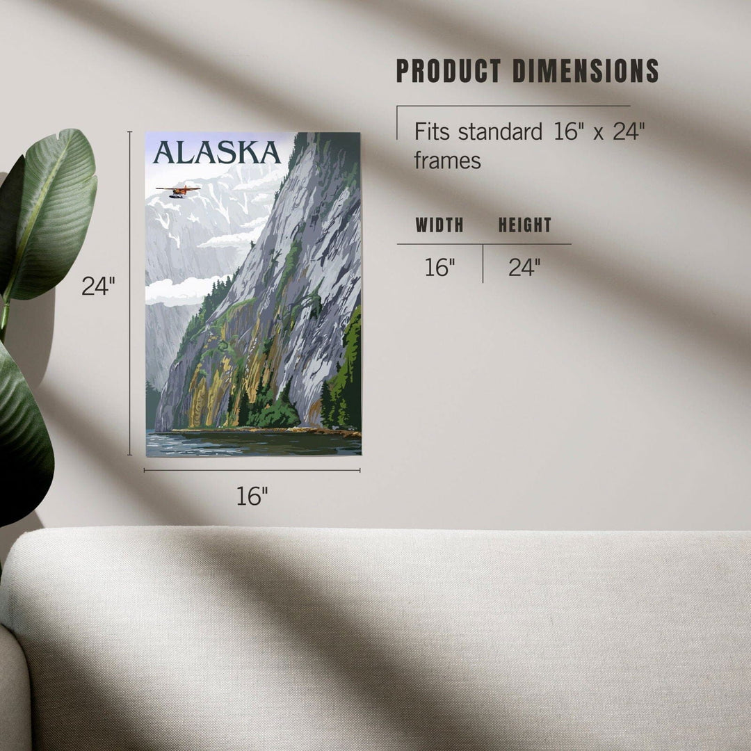 Alaska, Misty Fjords and Float Plane, Art & Giclee Prints Art Lantern Press 