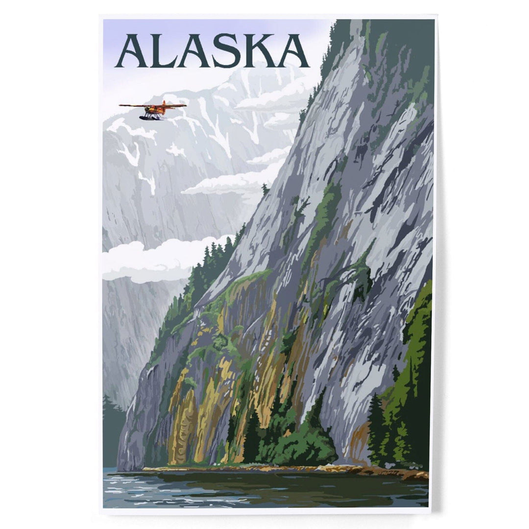 Alaska, Misty Fjords and Float Plane, Art & Giclee Prints Art Lantern Press 